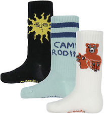 Mini Rodini Strømper - 3-pak - Camp Rodini - Multi
