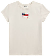 Polo Ralph Lauren T-shirt - Hvid m. Flag