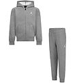 Jordan Sweat Set - Cardigan/Sweatpants - Carbon Heather w. Logo
