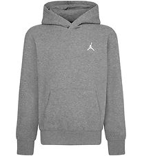 Jordan Hættetrøje - Carbon Heather m. Logo
