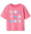 Name It T-shirt - NmfJassa - Aurora Pink m. Muslingeskaller