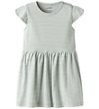Name It Kjole - NmfVinanna - Aqua Gray/Bright White