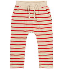 The New Siblings Trousers - Knitted - TnstNat - Poppy Red Stripe