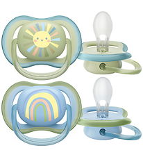 Philips Avent Sutter - 2-pak - Ultra Air - Blå/Grøn m. Print