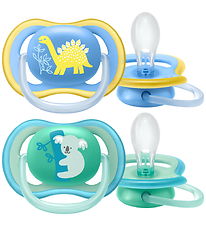 Philips Avent Sutter - 2-pak - Ultra Air - Blå/Grøn m. Print