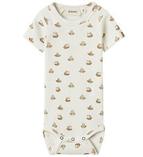 Lil Atelier Body k/æ - Rib - NbmLavo - Coconut Milk m. Både