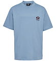 Hummel T-shirt - hmlLoose - Faded Denim m. logo