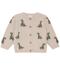 Minymo Cardigan - Stickad - Light Beige Melange