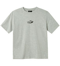 LMTD T-shirt - NlmShostar - Lysegråmeleret/Bil