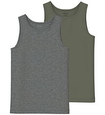 Name It Undershirt - Noos - NkmTank - 2-Pack - Tea Leaf/Dark Gre