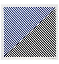 Mads Nørgaard Tørklæde - 55x55cm - Bluing/Jet Black Stribet