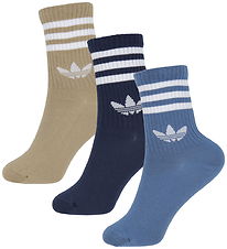 adidas Originals Strømper - 3-pak - 3S Crew - Ashblu/Nindig/Card