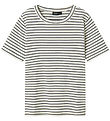 LMTD T-shirt - Rib - NlfHinaja - Dark Grey Melange/White Stripes