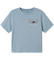 Name it T-shirt - NkmJoseph Stitch - Dusty Blue