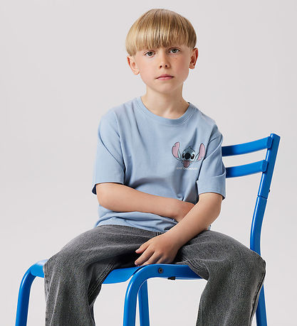 Name it T-shirt - NkmJoseph Stitch - Dusty Blue