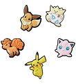 Crocs Vedhæng - Pokemon Karakterer - 5-pak