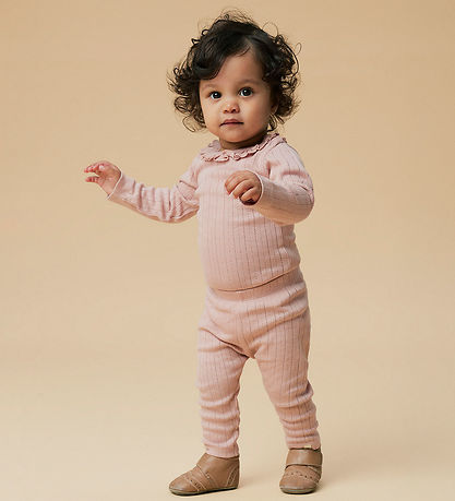 Lil Atelier Body l/æ - NbfRachel - Noos - Misty Rose m. Hulmønst