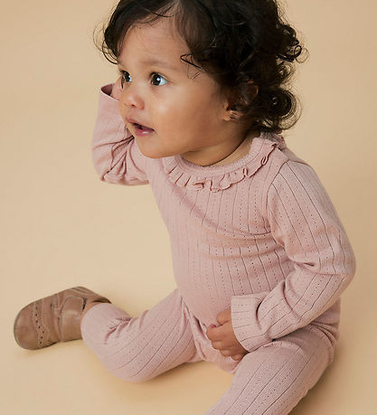 Lil Atelier Body l/æ - NbfRachel - Noos - Misty Rose m. Hulmønst