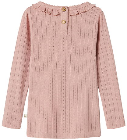 Lil Atelier Bluse - NmfRachel - Noos - Misty Rose m. Hulmønster