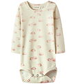 Lil' Atelier Bodysuit l/s - NbnLayo - Noos - Turtledove/Pink Clo