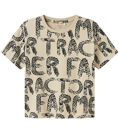 Name It T-shirt - NmmLeander - Peyote m. Bogstaver