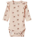 Lil' Atelier Body l/ä - Rib - NbfGavo - Silber Peony/Bow