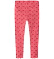 Name It Leggings - Rib - NmfKarinna - Rapture Rose m. Sløjfer