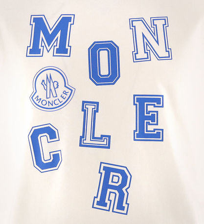 Moncler T-shirt - Hvid m. Blå