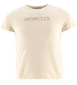 Moncler T-shirt - Cream m. Broderi
