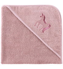 Nørgaard Madsens Baby towel - 75x75 cm - Pink w. Unicorn