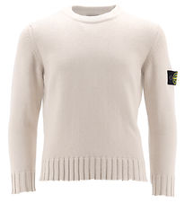 Stone Island Bluse - Uld - Natural White
