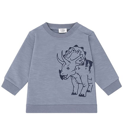 Hust and Claire Sweatshirt - Sofus Triceratops - Blue Flint
