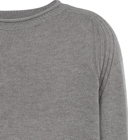 Emporio Armani Bluse - Viskose/Uld - Gråmeleret m. Navy
