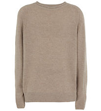 Emporio Armani Bluse - Viskose/Uld - Beigemeleret m. Blå