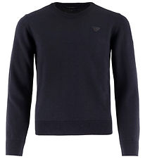Emporio Armani Bluse - Strik - Uld/Bomuld - Blue Navy