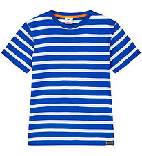 Mads Nørgaard T-shirt - Stripe Thorlino - Surf The Web/Hvid