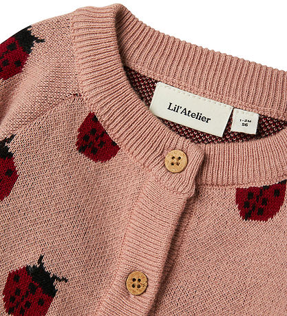 Lil' Atelier Cardigan - Strik - NbfLulio - Misty Rose