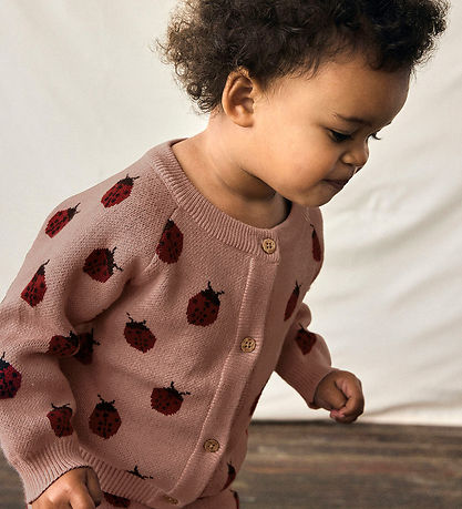 Lil' Atelier Cardigan - Strik - NbfLulio - Misty Rose