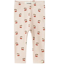 Lil Atelier Legging - Rib - Noos - NbfLavo - Silver Peony m. Kir