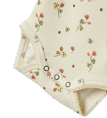Lil Atelier Body l/æ - Rib - Noos - NbfLavo - Turtledove m. Blom