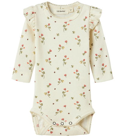 Lil Atelier Body l/æ - Rib - Noos - NbfLavo - Turtledove m. Blom