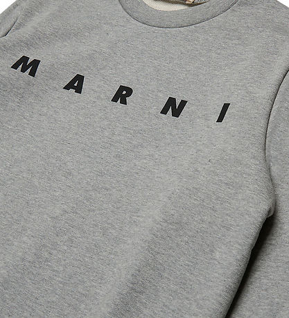Marni Sweatshirt - Cool Grey Melange m. Sort