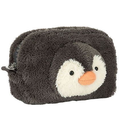 Jellycat taske - 13x19 cm - Peanut Penguin Pouch - Grå