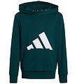 adidas Performance Hættetrøje - J BL FT HD - Aurivy/Hvid