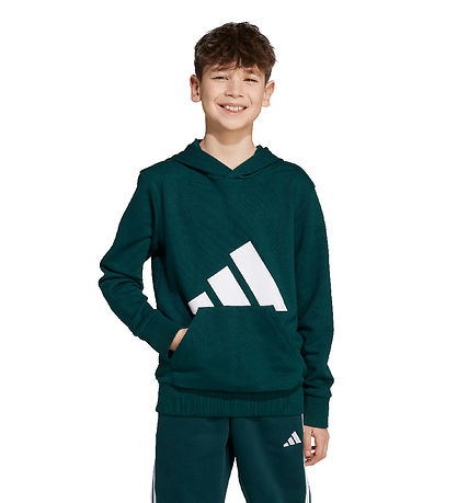 adidas Performance Hættetrøje - J BL FT HD - Aurivy/Hvid