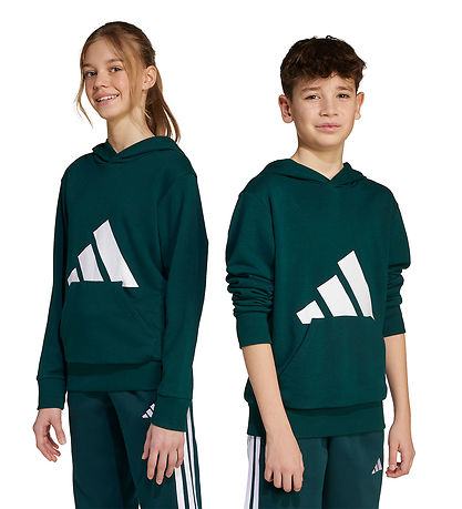 adidas Performance Hættetrøje - J BL FT HD - Aurivy/Hvid