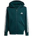 adidas Performance Cardigan - J 3S FL FZ HD - Airivy/Hvid