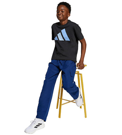 adidas Performance T-shirt - J BL - Sort/Blufus/Globlu