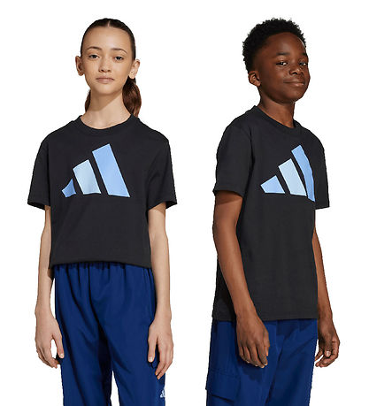 adidas Performance T-shirt - J BL - Sort/Blufus/Globlu