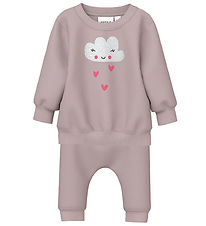 Name It Sweatsæt - NbfVrillie - Burnished Lilac/Cloud